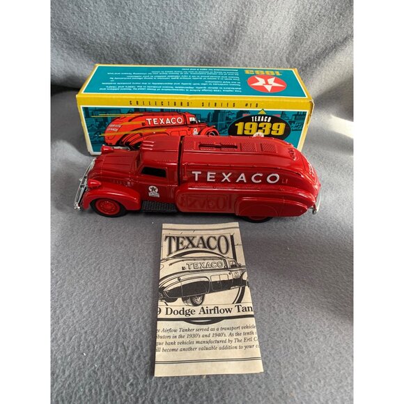 Texaco 1939 Dodge Airflow Tanker Bank Die-Cast Model Ertl Collectible Red - Picture 10 of 11